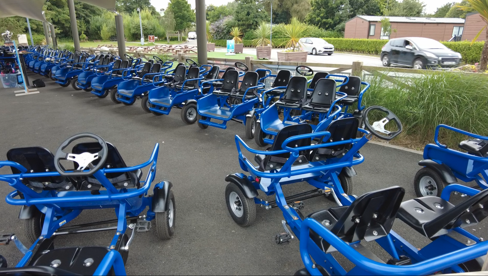 Adventurers at kart hire haven site in wales